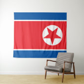 Vlag van Noord-Korea Wandkleed (In Situ (horizontaal))