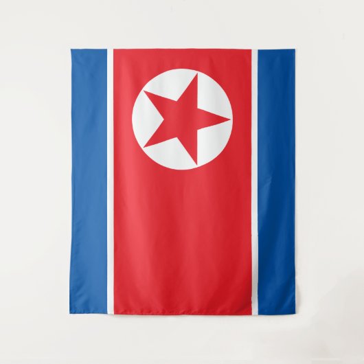 Vlag van Noord-Korea Wandkleed (Voorkant)