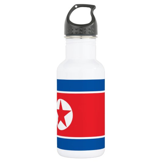 Vlag van Noord-Korea Waterfles (Voorkant)