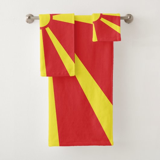 Vlag van Noord-Macedonië Bad Handdoek (Insitu)
