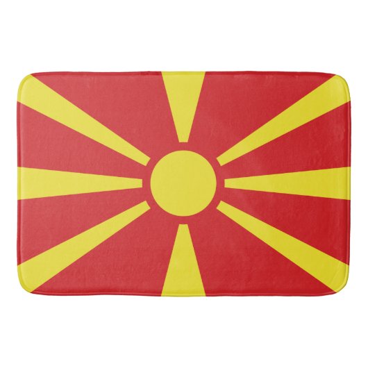 Vlag van Noord-Macedonië Badmat (Voorkant)