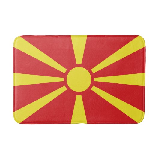 Vlag van Noord-Macedonië Badmat (Voorkant)