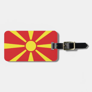 Vlag van Noord-Macedonië Bagagelabel
