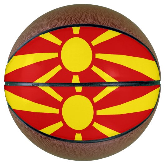Vlag van Noord-Macedonië Basketbal (Voorkant)