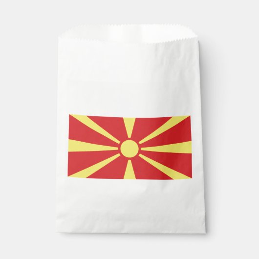 Vlag van Noord-Macedonië Bedankzakje (Voorkant)