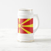 Vlag van Noord-Macedonië Bierpul (Voorkant rechts)