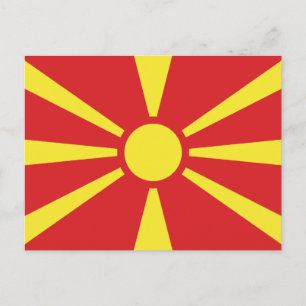 Vlag van Noord-Macedonië Briefkaart