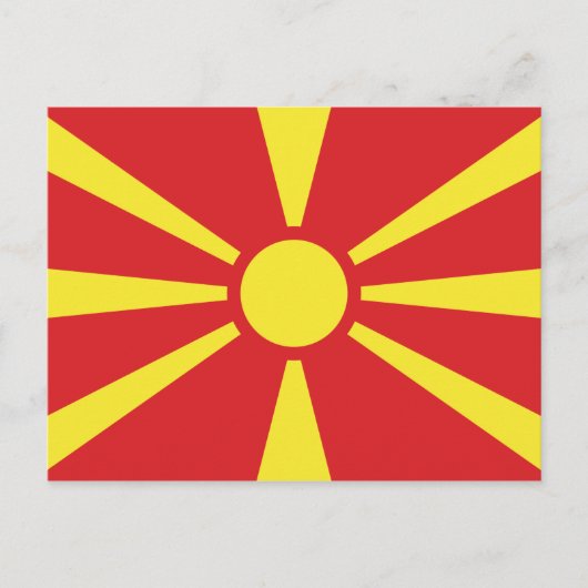 Vlag van Noord-Macedonië Briefkaart (Voorkant)
