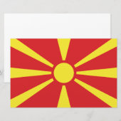 Vlag van Noord-Macedonië Briefpapier (Voorkant / Achterkant)