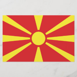 Vlag van Noord-Macedonië Briefpapier