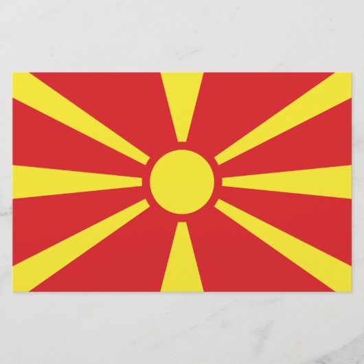 Vlag van Noord-Macedonië Briefpapier (Voorkant)