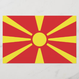 Vlag van Noord-Macedonië Briefpapier