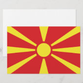 Vlag van Noord-Macedonië Briefpapier (Voorkant / Achterkant)