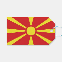 Vlag van Noord-Macedonië Cadeaulabel