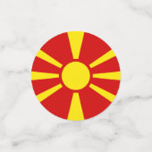 Vlag van Noord-Macedonië Confetti (Kleine voorkant)