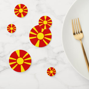 Vlag van Noord-Macedonië Confetti
