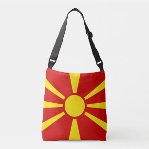 Vlag van Noord-Macedonië Crossbody Tas