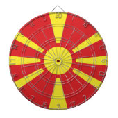 Vlag van Noord-Macedonië Dartbord (Voorkant)