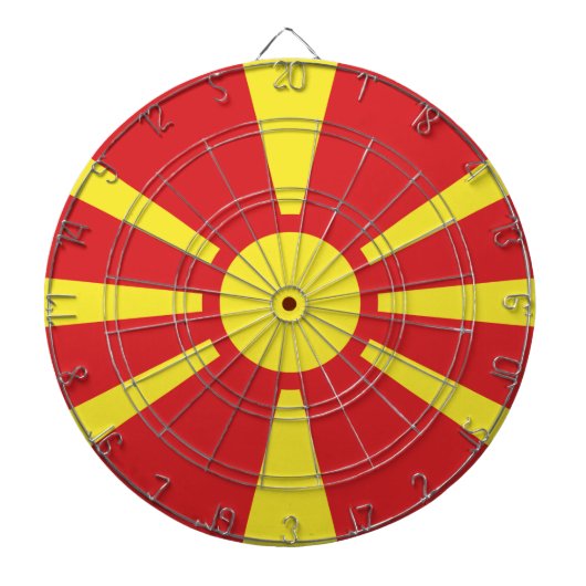 Vlag van Noord-Macedonië Dartbord (Voorkant)