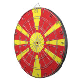 Vlag van Noord-Macedonië Dartbord (Voorkant Rechts)