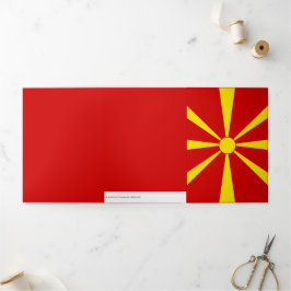 Vlag van Noord-Macedonië Drieluik Kaart