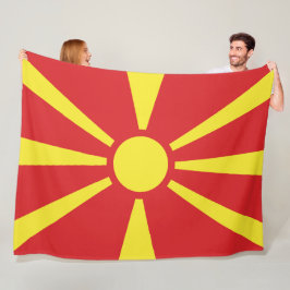 Vlag van Noord-Macedonië Fleece Deken