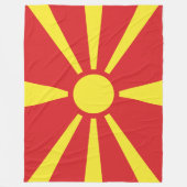 Vlag van Noord-Macedonië Fleece Deken (Voorkant)