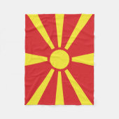 Vlag van Noord-Macedonië Fleece Deken (Voorkant)