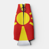 Vlag van Noord-Macedonië Flesjeskoeler (Achterkant)