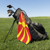 Vlag van Noord-Macedonië Golfhanddoek (Groen)