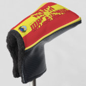 Vlag van Noord-Macedonië: Groot patriottisch Golfh Golfheadcover (3/4 voorkant)