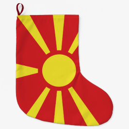 Vlag van Noord-Macedonië Grote Kerstsok
