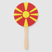 Vlag van Noord-Macedonië Handwaaier (Achterkant)