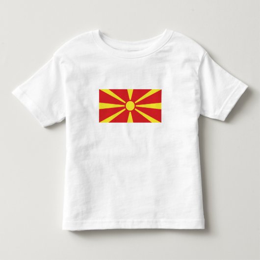 Vlag van Noord-Macedonië Kinder Shirts (Voorkant)