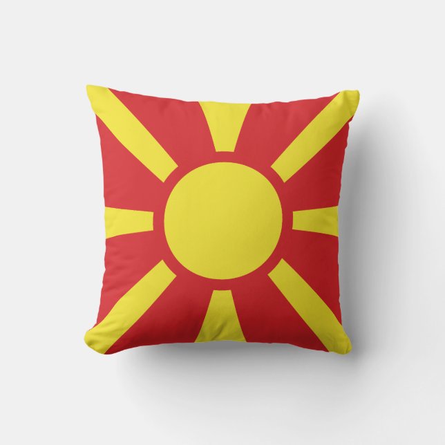Vlag van Noord-Macedonië Kussen (Voorkant)