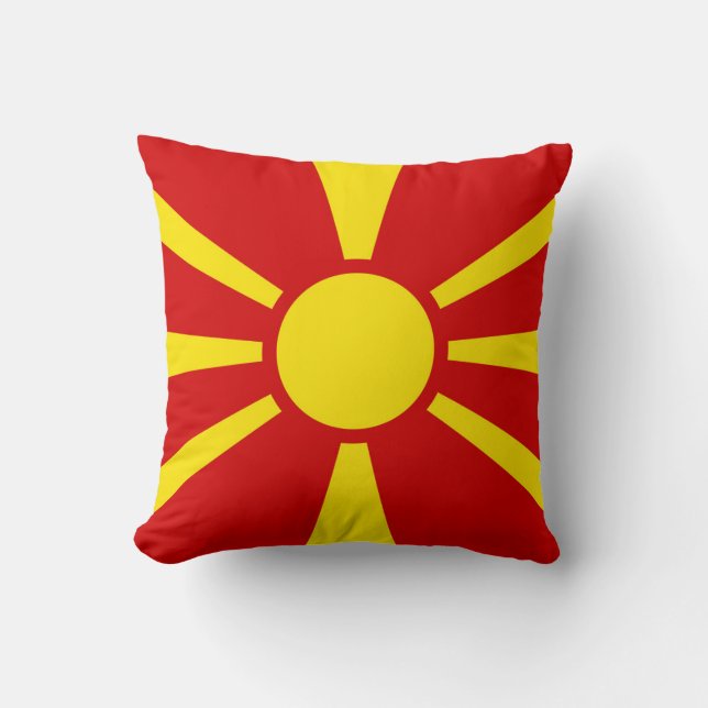 Vlag van Noord-Macedonië Kussen (Voorkant)