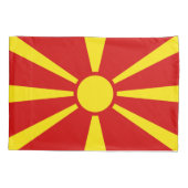 Vlag van Noord-Macedonië Kussensloop (Achterkant)