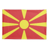 Vlag van Noord-Macedonië Kussensloop (Achterkant)