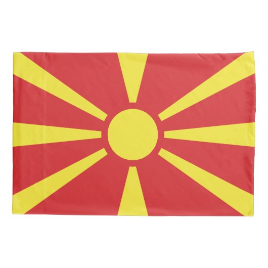 Vlag van Noord-Macedonië Kussensloop (Achterkant)