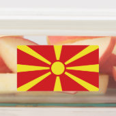 Vlag van Noord-Macedonië Labels (Aangebracht)