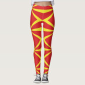 Vlag van Noord-Macedonië Leggings (Voorkant)