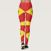 Vlag van Noord-Macedonië Leggings (Achterkant)