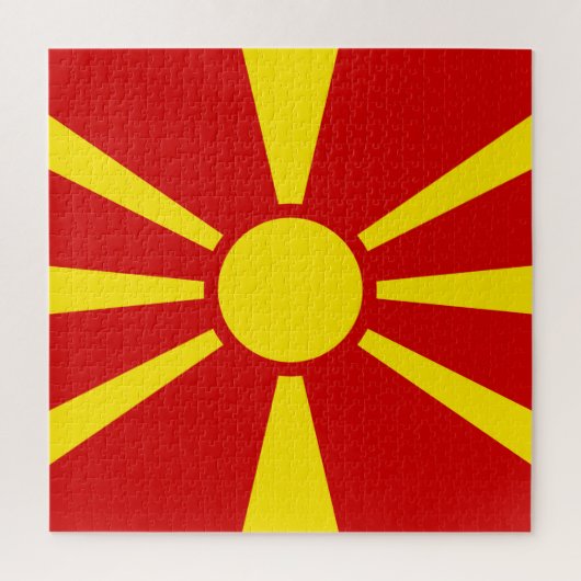 Vlag van Noord-Macedonië Legpuzzel (Verticaal)