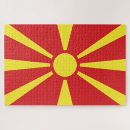 Vlag van Noord-Macedonië Legpuzzel