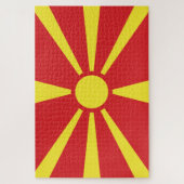 Vlag van Noord-Macedonië Legpuzzel (Verticaal)