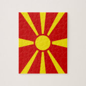 Vlag van Noord-Macedonië Legpuzzel (Verticaal)
