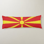 Vlag van Noord-Macedonië Lichaamskussen (Achterkant)