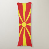 Vlag van Noord-Macedonië Lichaamskussen (Voorkant Verticaal)