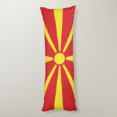 Vlag van Noord-Macedonië Lichaamskussen (Achterkant (Verticaal))