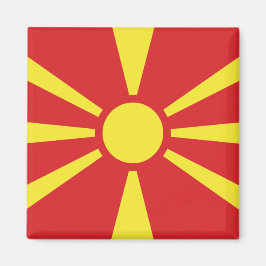 Vlag van Noord-Macedonië Magneet